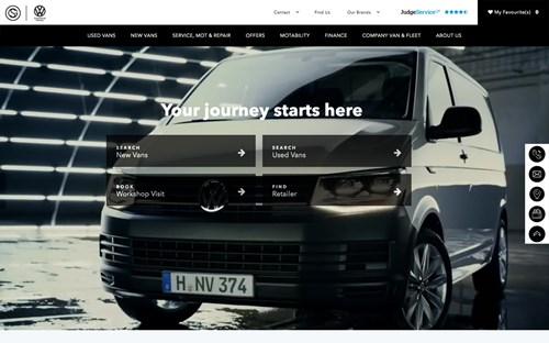 Sinclair Vans website screenshot